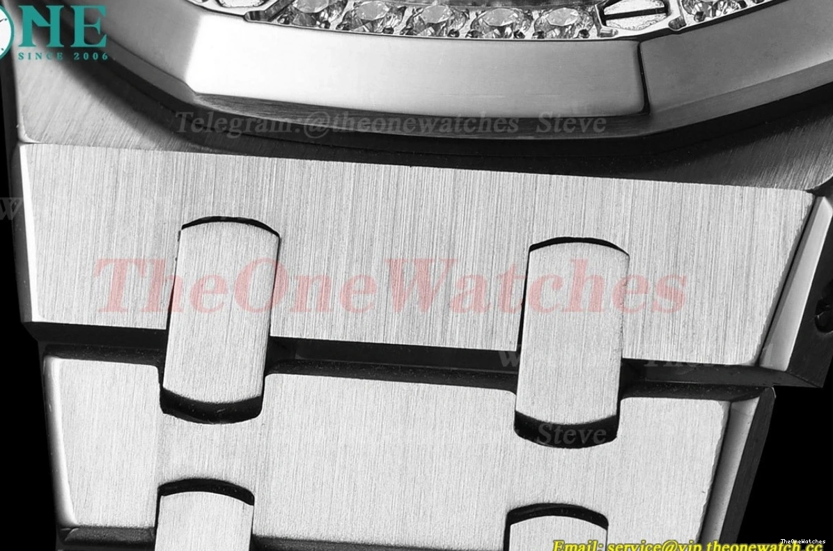 Oak SS Dial 41mm SS 15500 MY8215 Black Royal 0203